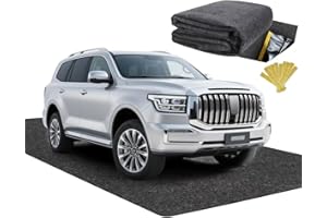 FUZEWANLI 17'x7'45" Heavy Duty Garage Floor Mat with Adhesive Backing - Oil & Waterproof Non-Slip Protective Flooring for Under Cars, Trucks & Workshop - Durable Garage Rug for Parking & Shop Areas