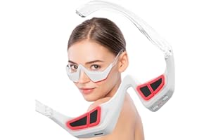 Qcccmyy Under Eye Red Light Therapy Device, Red Light Therapy Glasses for Eyes Light-Weight Eye Massager for Reducing Dark Circles and Puffiness, Smoothing Fine Lines