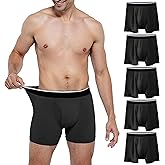 TIICHOO Mens Incontinence Boxer Briefs Washable Soft Leak Proof Underwear for Men Urine Leakage Protection 5 Pack