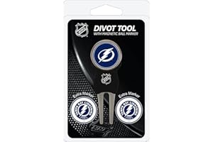 Team Golf NHL Divot Tool with 3 Golf Ball Markers Pack, Markers are Removable Magnetic Double-Sided Enamel