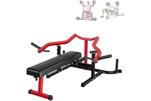 1250LBS Foldable Bench Press Machine, Multi-Functional Chest & Shoulder Press Machine with Independent Arms, Adjustable Home 