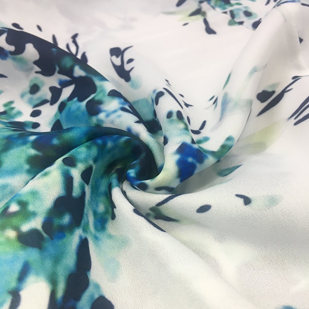 JunJunBag Women\'s 3/4 Sleeves Floral Printed V-Neck Bow Tie Casual Blouses Tops