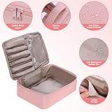 HCFGS Travel Makeup Bag with Brushes Holder & Detachable Pouch Pink view 5