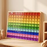 Woodtoe 120 PCS Rainbow Building Blocks for Kids, Acrylic Gem Block Age 3-6 | Color Blocks, Montessori Stacking Toys for 3 4 5 6 Year Old, Educational STEM Creative Sensory Toy Gifts for Kids Boys Girls