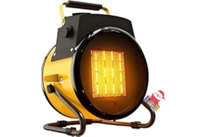 Karveden Outdoor Heater for Patio, Portable Heaters for Outdoor Use, Fast Heat PTC Ceramic Portable Heaters, Overheat, 3-Mode Electric Heater for Greenhouse, Outside, Garage, Deck & Patio