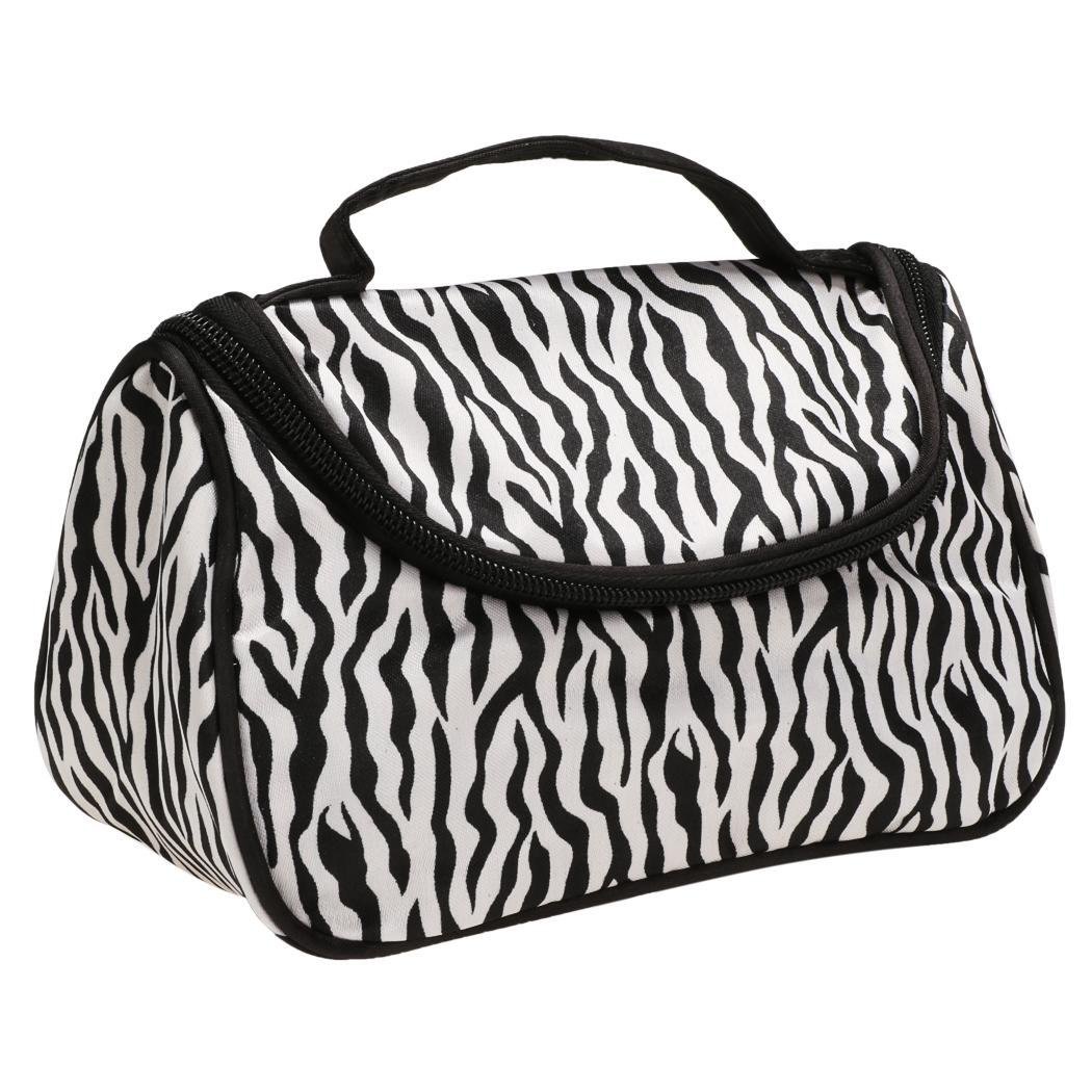 GuGio Cosmetic Bag Case, Zebras Patterns Print Travel Toiletry Bag Makeup Organizer