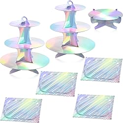 7 Pieces Cake Stand Set 3-Tier Cardboard Cupcake