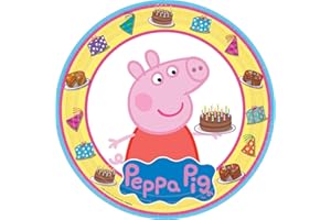 Peppa Pig Round Plate (8 Count), 9"