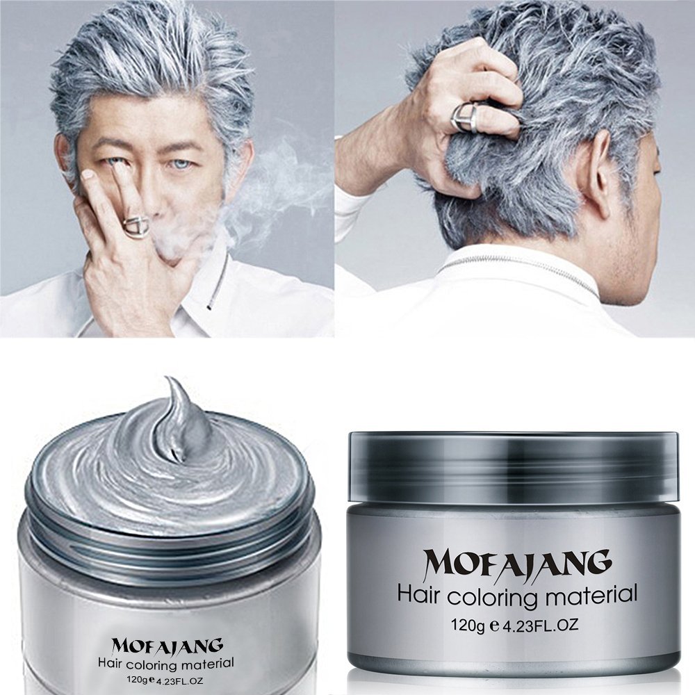 Mofajang 2 Colors Hair Color Wax Hair Wax 4 23 Oz Natural Hairstyle Pomade Cream Hairstyle Wax For Men And Women