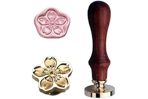 JUPPE Beautiful Cherry Blossoms Wax Seal Stamp, Flower Sealing Wax Stamp, Plant Wedding Invitation Birthday Party Sealing (Ch