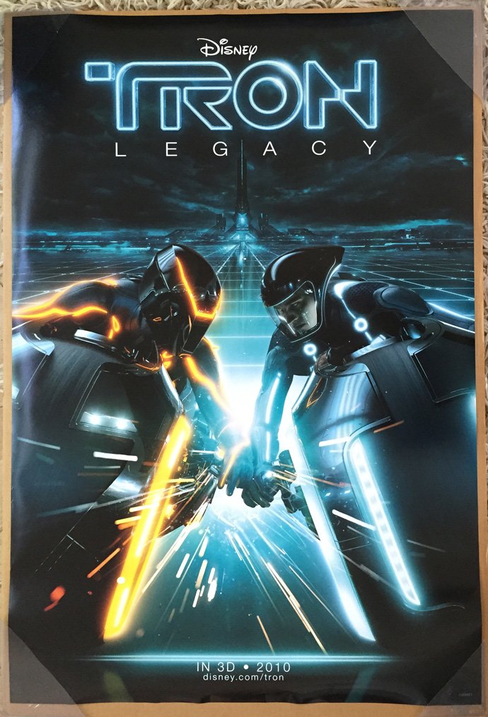 TRON LEGACY MOVIE POSTER 2 Sided ORIGINAL Advance Version B 27x40 JEFF BRIDGES