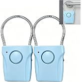 2 Pack Door Handle Alarm with Vibration Sensor | 120dB Siren, 3 Sensitivity Levels, Chime/Doorbell Mode, Portable Security for Travel, Hotel, Home, Apartment, Dorm