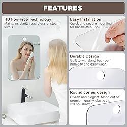 Nyosye Shower Mirror Fogless for Shaving Anti-Fog