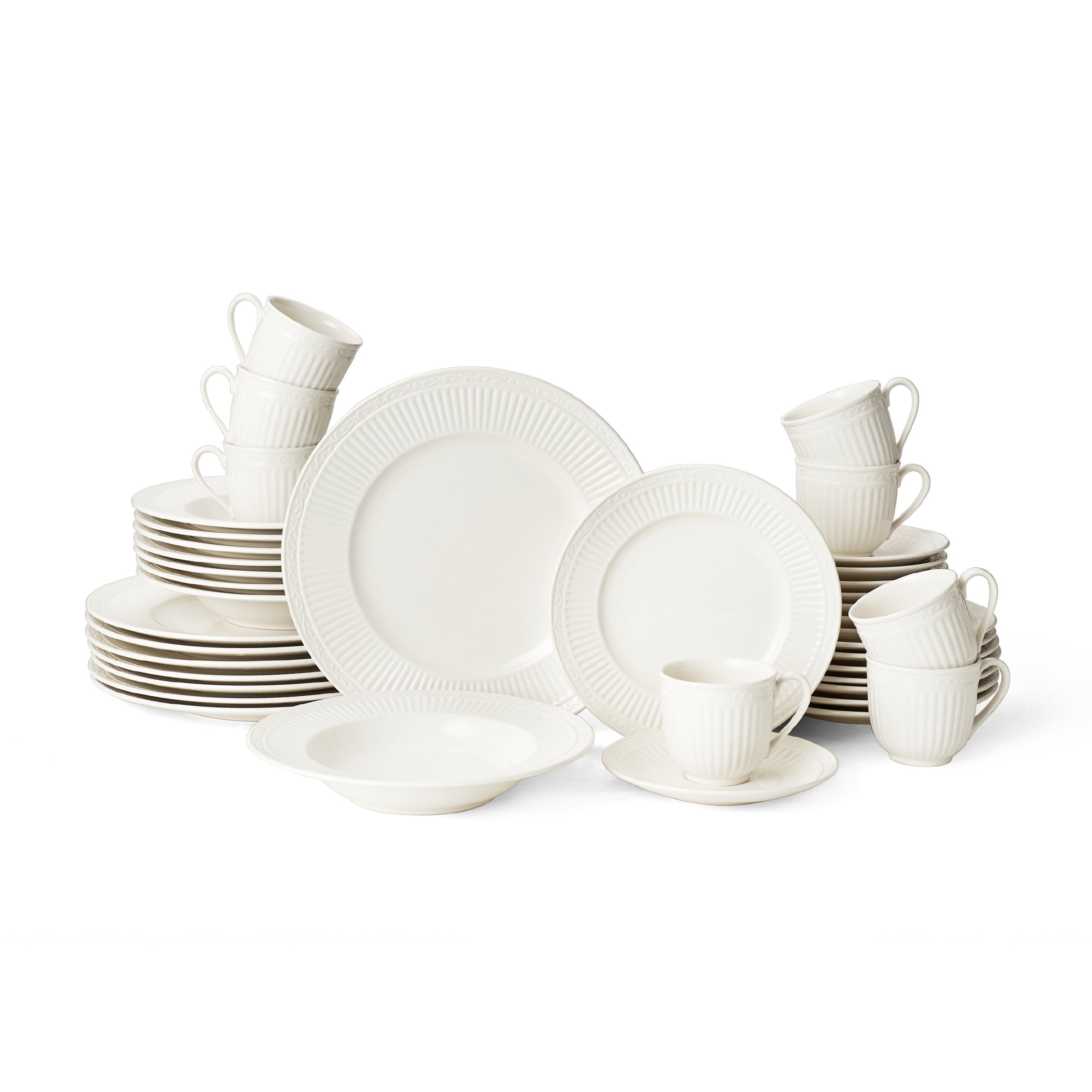 Mikasa 5223385 Italian Countryside 40-Piece Dinnerware Set, Service for 8