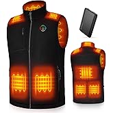KOVNLO Heated Vest for Men with Battery Pack Included, Soft Fleece Smart Electric Lightweight Heated Jacket