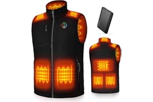 KOVNLO Heated Vest for Men with Battery Pack Included, Soft Fleece Smart Electric Lightweight Heated Jacket