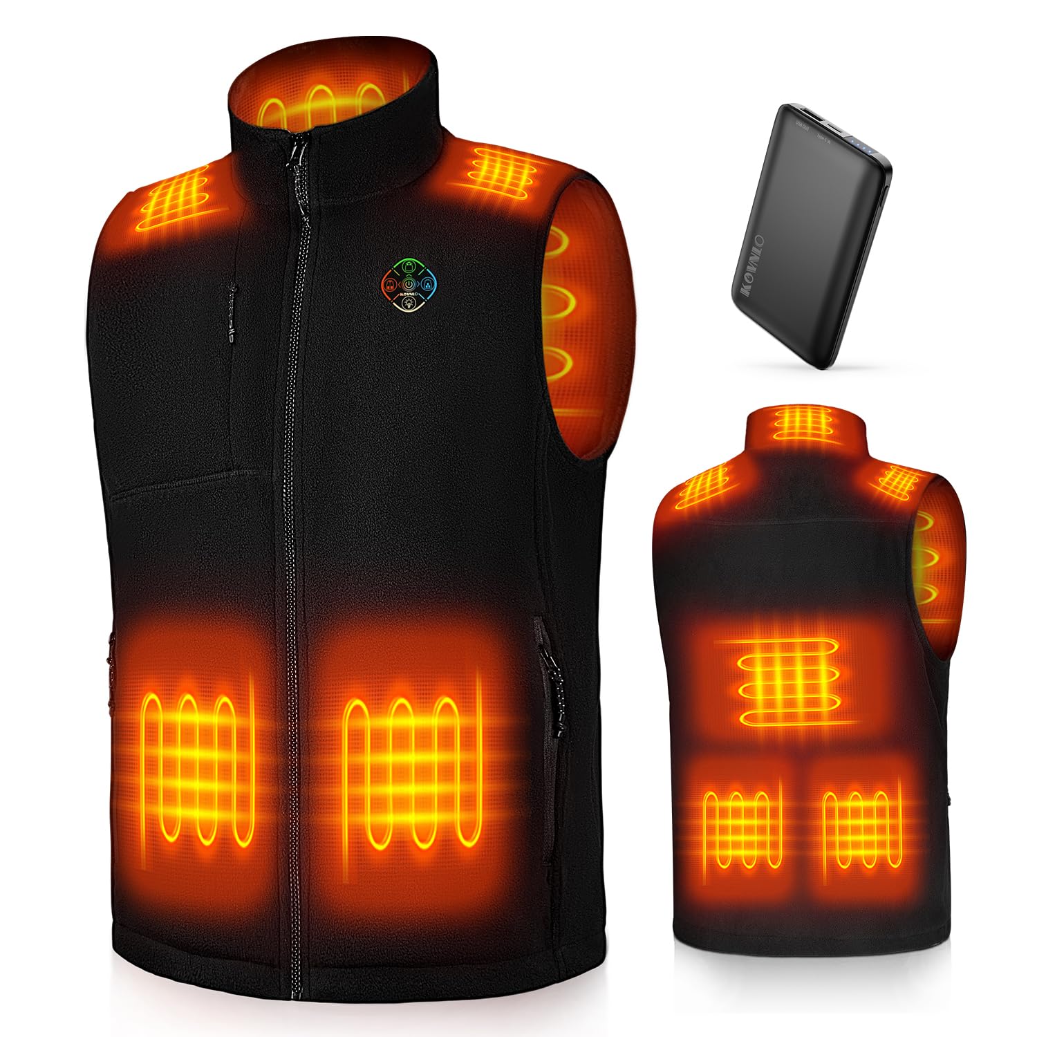 Photo 1 of ***MISSING BATTERY PACK NOT INCLUDED*** KOVNLO Heated Vest for Men, Fleece Lightweight Electric Heating Vest for Camping, Hunting, Work