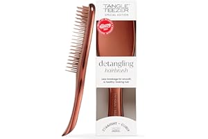 Tangle Teezer Chrome Ultimate Detangler Brush for Wet & Dry Hair, Eliminates Knots & Reduces Breakage for Straight to Curly Hair Types, Chocolate Bronze
