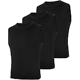 EoBeKee Boys Sleeveless Compression Shirt, Youth Football Athletic Tank Top, Kids Quick Dry Undershirt for Basketball Sports