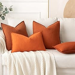 MIULEE Fall Decorative Linen Pillow Covers 18x18