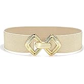 Glamorstar Wide Elastic Belts for Women Stretchy Skinny Waist Belt for Dresses