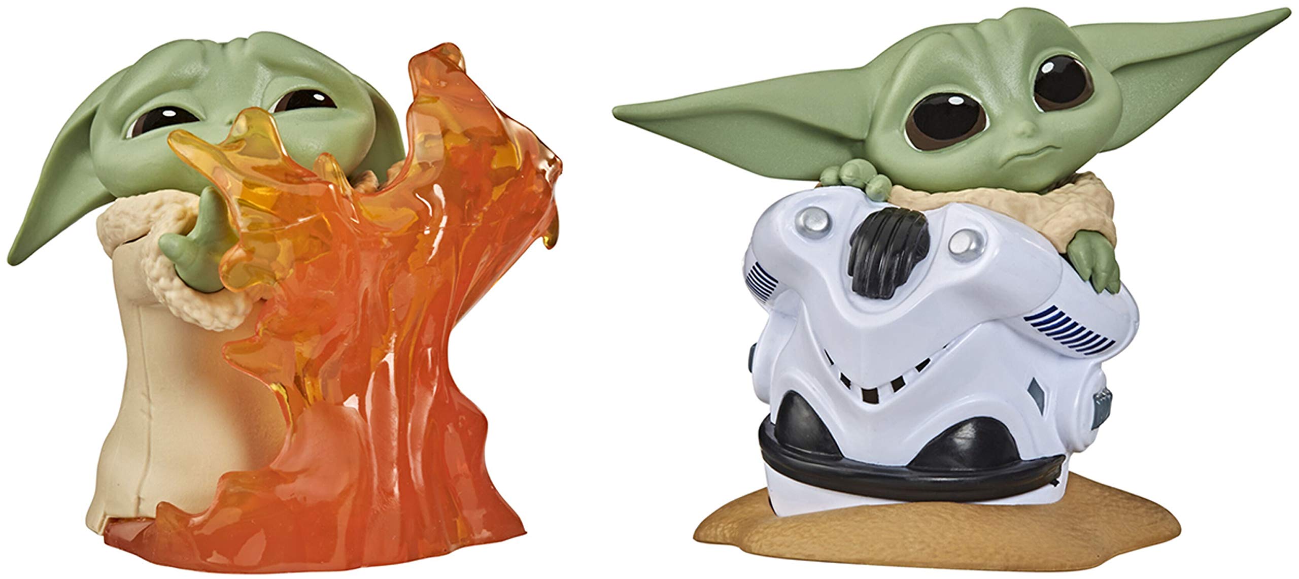 Star Wars The Bounty Collection Series 2 The Child Collectible Toys 2.2-Inch Helmet Hiding Pose, Stopping Fire Pose Figure 2-Pack