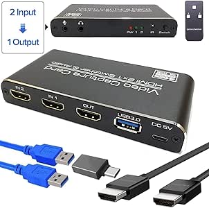 OBS Studio 4K Audio And Video Capture Card, USB HDMI Video