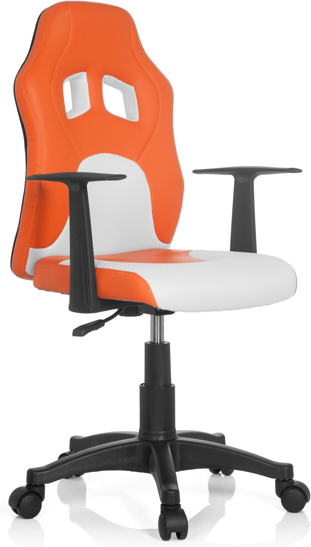 hjh OFFICE TEEN RAYCER AL Kids Chair with Armrests - Orange/White