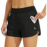 Willit Women's 3" Swim Board Shorts Swimming Bottoms with Brief Liner Quick Dry UPF 50+