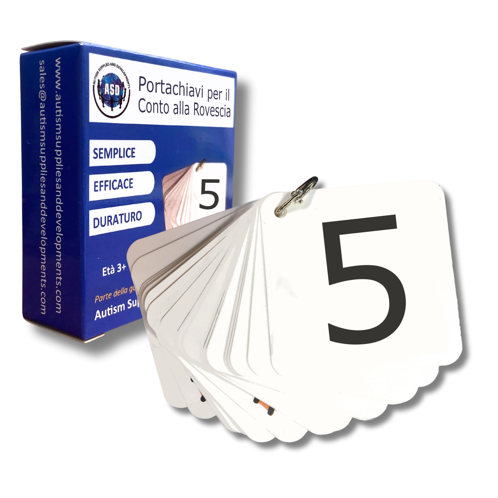 Plastic Visual Countdown Keyring (Italian)