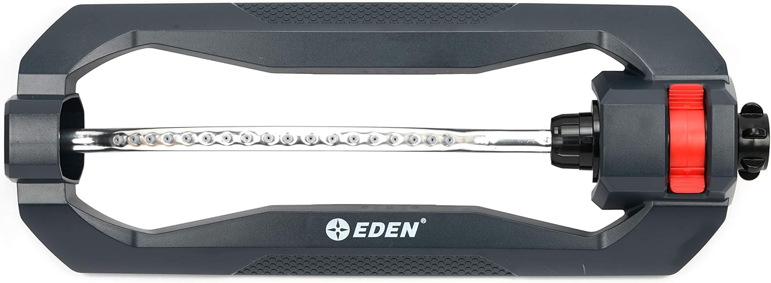 Eden 94113 Lawn & Garden Essential Oscillating Sprinkler W/Quick Connector and Adapters Set, 16 Nozzles, Covers up to 3, 600 sq. ft : Garden & Outdoor