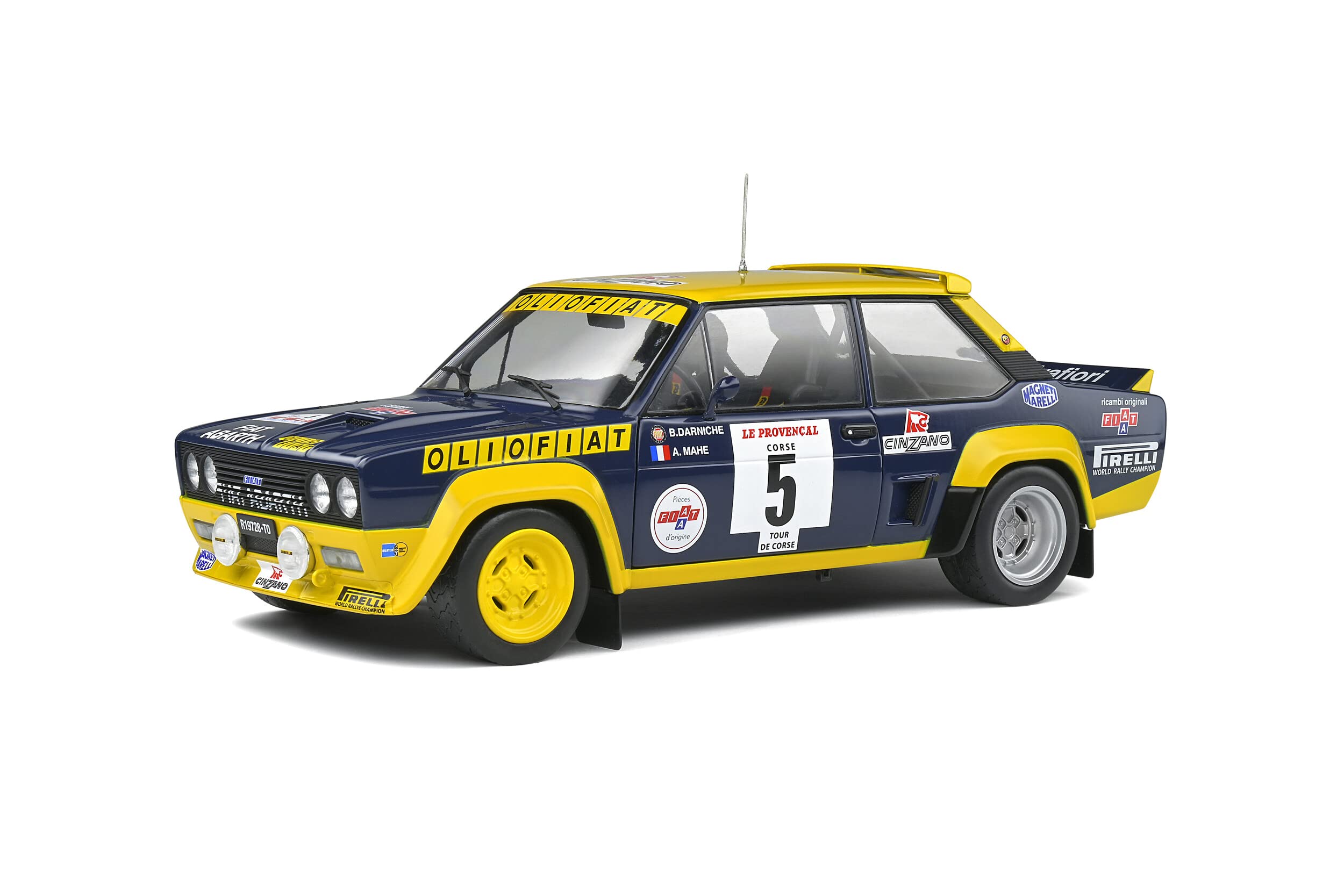 Solido S1806003 1:18 Fiat 131 Abarth #5 Tour de Corse 1977 Collectible Miniature car, Multicolor