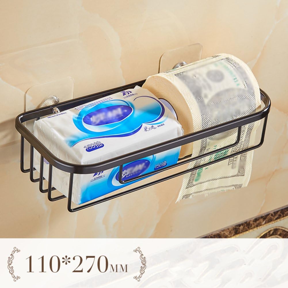 Hole-free toilet napkin box suction wall sanitary box roll rack hand carton pumping box bathroom-E