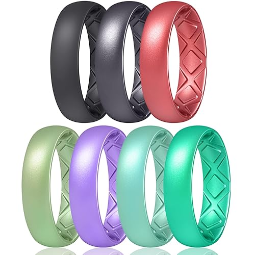 Mens Wedding Band Egnaro Silicone Wedding Bands For Women
