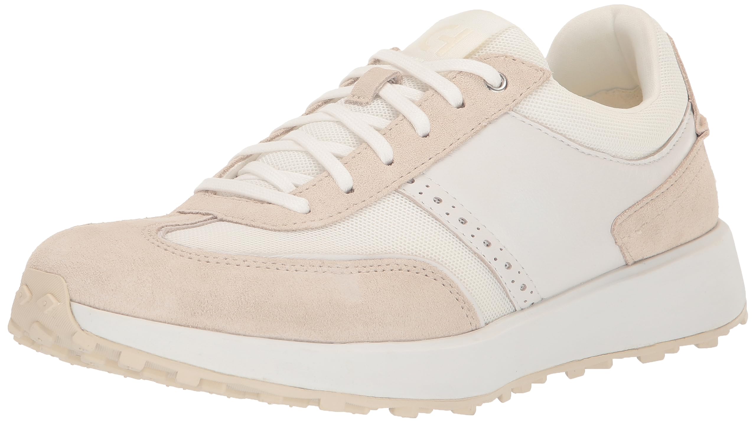 Photo 1 of Cole Haan Womens Grand Crosscourt MEDOW Runner, Optic White/Ivory Suede/Optic White, 5.5 B US