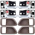 LUJUNTEC Interior Door Handles,Front Rear Door Handles Driver Left Passenger Right Side,Replacement for 2000-2004 For Toyota for Avalon,8pcs Chrome Beige Handles Replace
