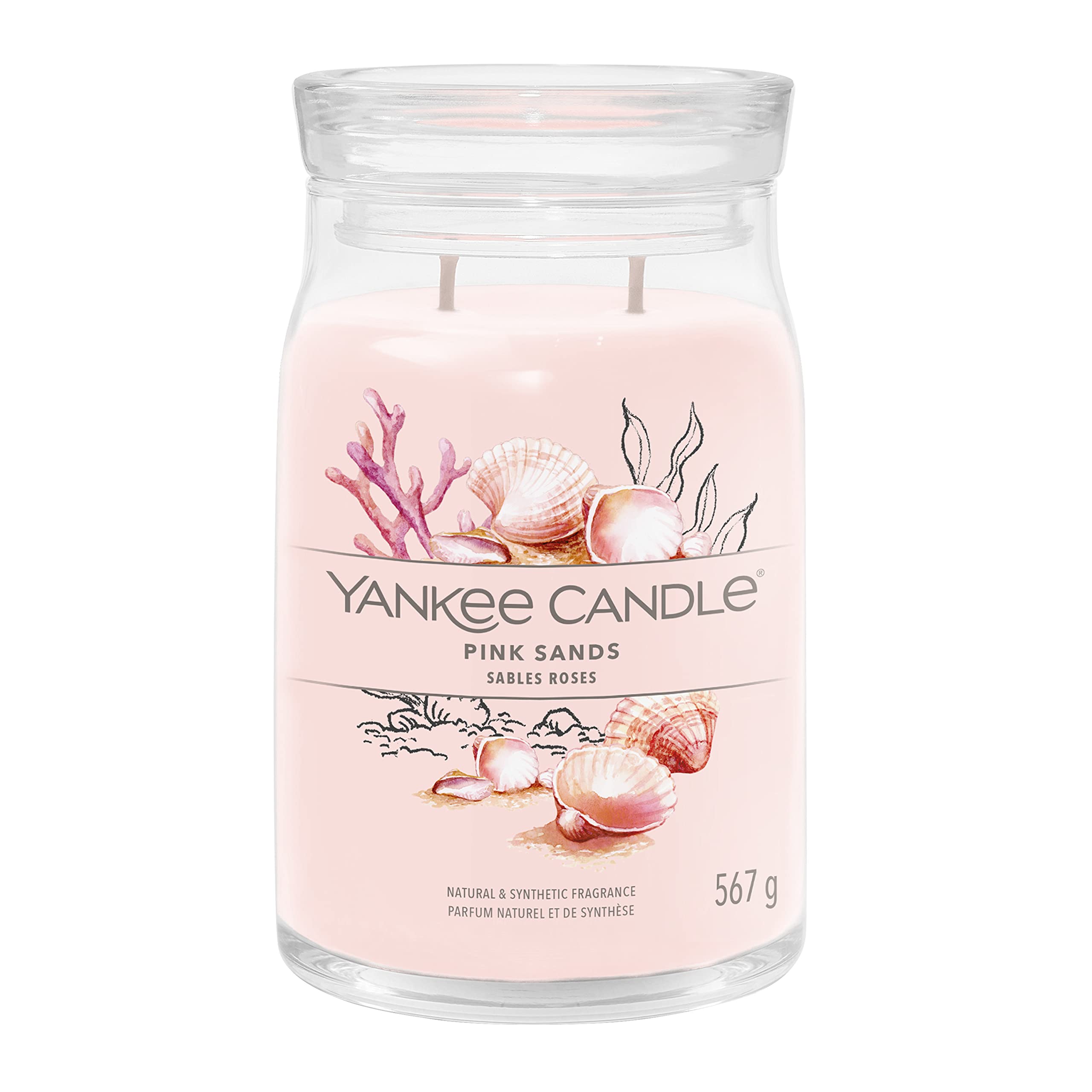 Yankee Candle Signature Scented Candle | Pink Sands Large Jar Candle with Double Wicks | Soy Wax Blend Long Burning Candle