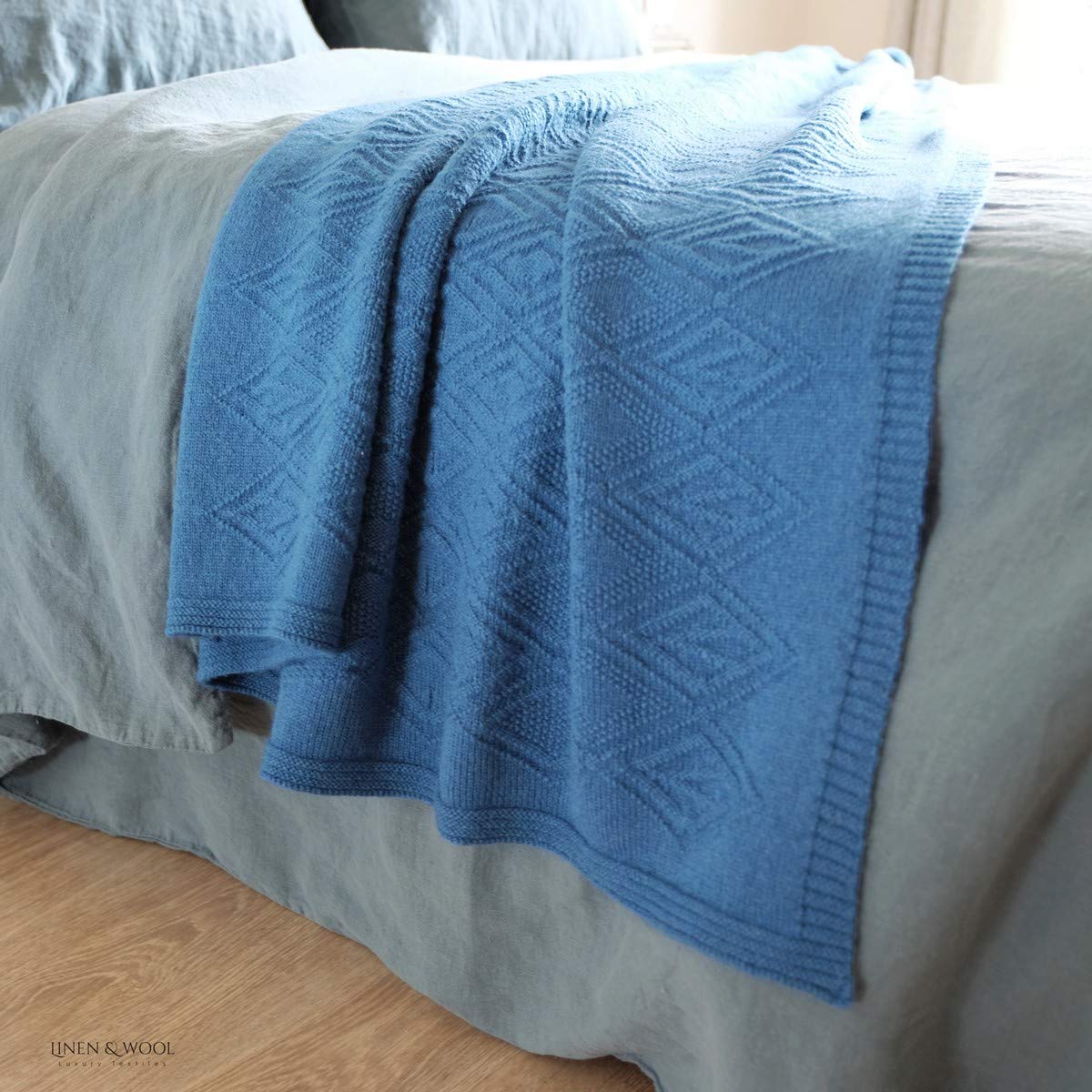 Plaid Tricote Jete De Canape Couvre Lit Blanket Pour Sofa Ete Hive Beige Marron 100 Laine De Nouvelle Zelande Linen Cotton Couverture Maille Tricotee Arianna Legere Et Douce 120 X 180cm Couvertures Et Plaids