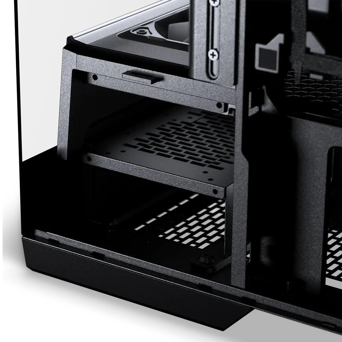 PHANTEKS Evolv S2 PC-Gehäuse Schwarz | E-ATX Midi-Tower mit Panorama-Glas, RGB, Back-Connect, 4X 120 mm Lüfter vorinstalliert 6
