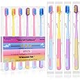 6 Pieces Individually Wrapped Extra Soft Toothbrush for Sensitive Teeth & Gums - Gum Care Toothbrush with 4000 Ultra-Soft Bristles, Compact Small Head (Macaron Color)