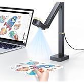 CZUR Fancy S Pro 12MP USB Document Camera - Black | 4K Webcam with Microphone and LED Light, Up to 60fps, Auto Focus, for Remote Teaching, Web Conference, for Mac and Windows