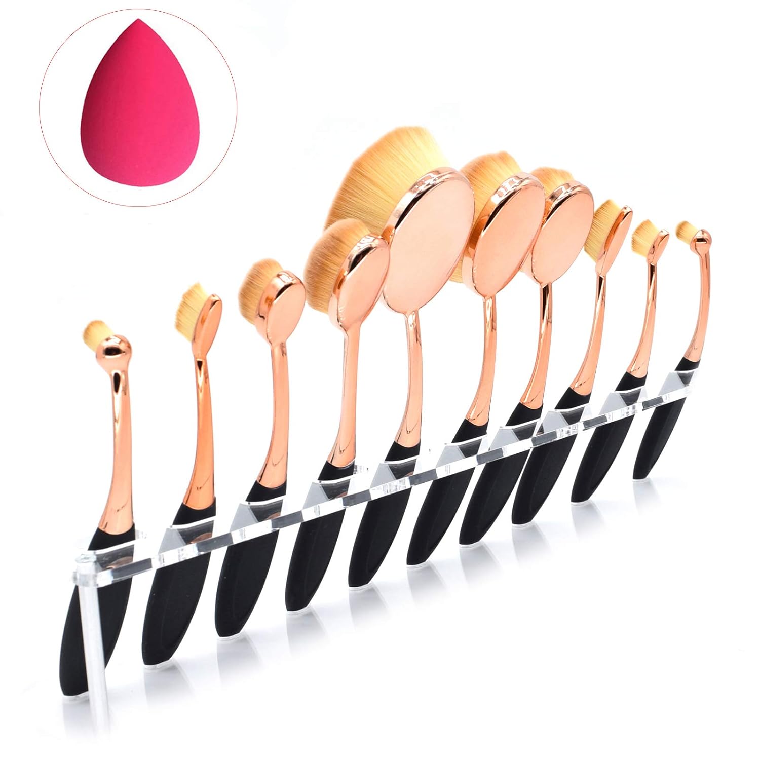 Best Oval Clear Makeup Brush Holder