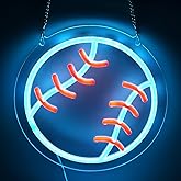 Baseball Neon Sign, Dimmable Sports Light Up Signs for Wall Decor, Powered by USB Neon Sign for Living Room Bedroom Teenager Girls Man Cave Home College Club Shop