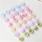 100Pcs Czech Glass Flower Beads,Rainbow Mix Trumpet Crystal Loose Glass Beads,Bulk Bell Flower Spacer Beads,for DIY Jewelry Making, Beading Projects, Bracelets, Necklaces, Earrings
