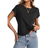EasyGala Womens Cap Sleeve Crop Tops Cotton T Shirts Crewneck Loose Fit Short Sleeves Tee Summer Fashion Clothes 2026