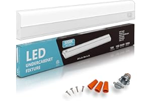 HARRRRD Hardwired LED Under Cabinet Task Lighting - 16 Watt, 24", Dimmable, CRI>90, 5000K (Day Light), Wide Body, Long Lasting Metal Base with Frost Lens Under Counter Light for Kitchen