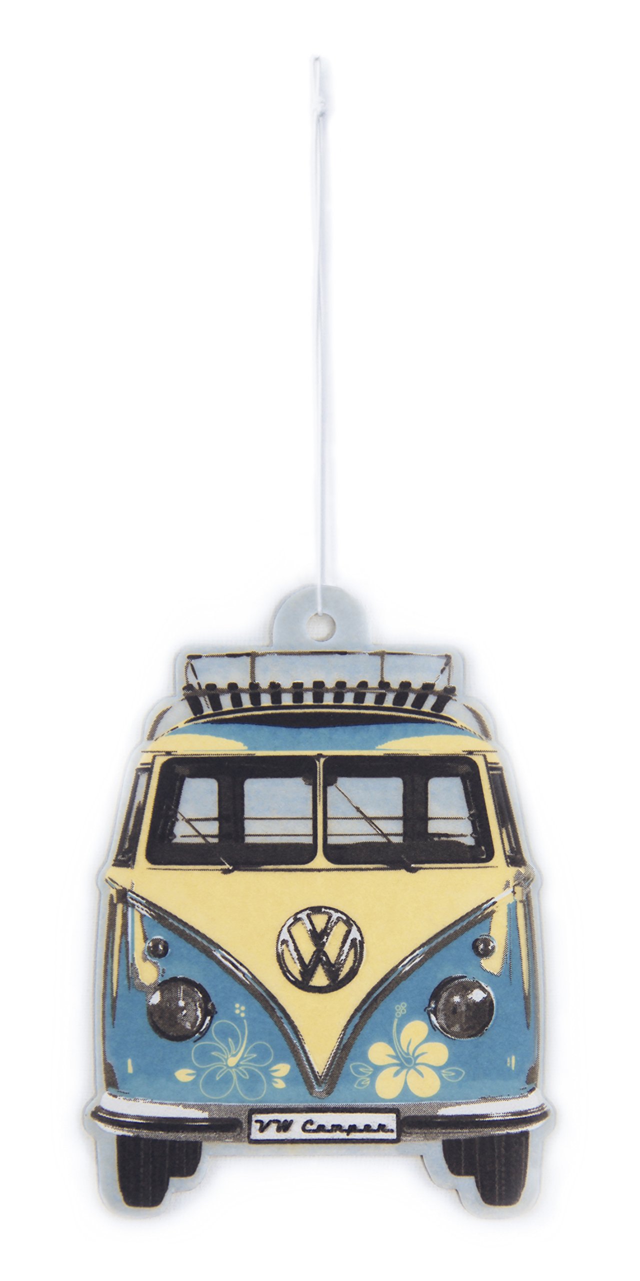 BRISA VW Collection - Volkswagen Air Freshener, Room Freshener, Deodorizer for Cars T1 Bus Campervan Motif (Bus Front/Piña Colada/Turquoise)
