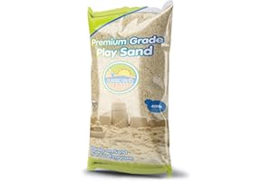 CLASSIC SAND & PLAY Classic Sand and Play Sand for Sandbox, Table, Therapy, and Outdoor Use, 40 lb. Bag, Natural, Non-Toxic, Wet Castle Building for Creativity and Stimulates Sensory Skills