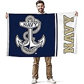 Navy Midshipmen College Sports Printed Flag - NCAA Licensed - Nylon - School Banner (Navy Blue, White, Gold) (3' x 5')