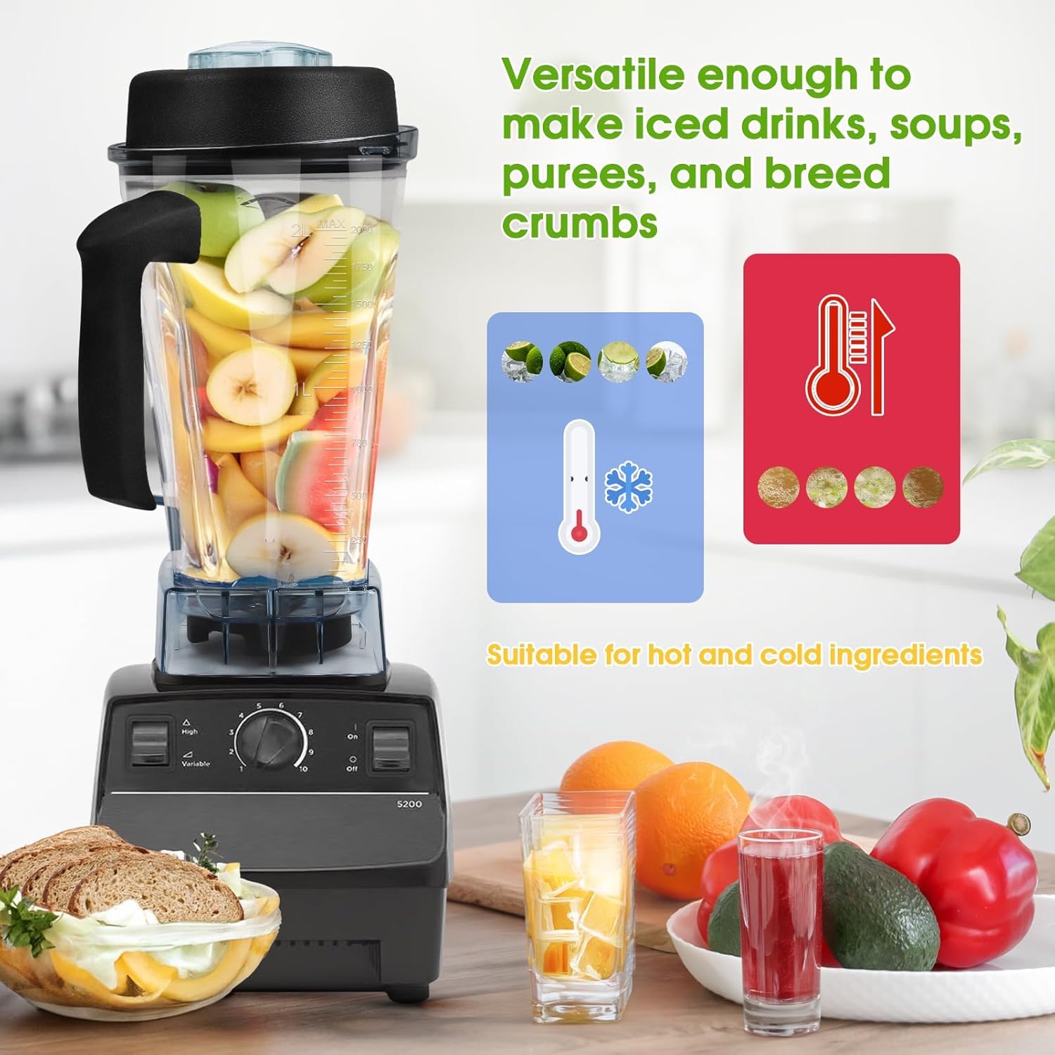 For Vitamix Blender Pitcher 64oz, Replacement Parts for Vitamix 5200 5000 6500 7500 750 Classic Explorian Vita-Prep vm0101 vm0102 vm0103 vm0197 E310